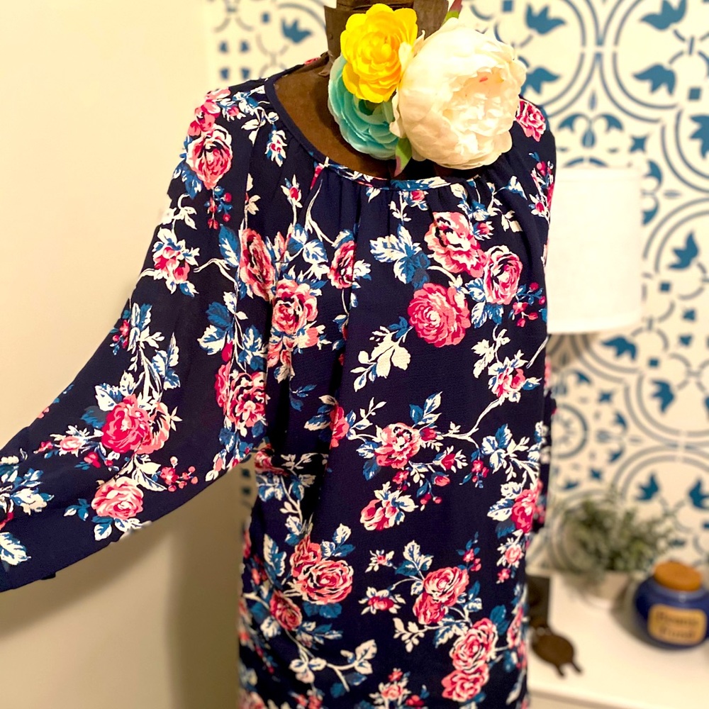 NWT Lane Bryant navy and floral blouse 18 / 20